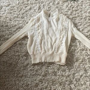 Chic Cream Ruffled Blouse